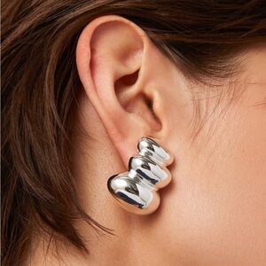Jenny Bird Sculpted Silver Bubble Ear Cuff